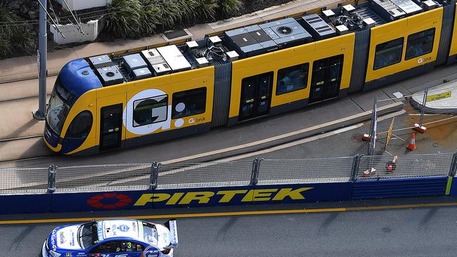 Residents are protesting against the light rail heading south to Burleigh.