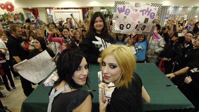 Lisa and Jess from The Veronicas popped in to launch their new clothing range for Target.