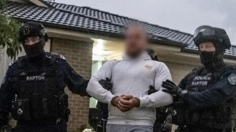 A group were charged by Raptor Squad officers investigating a pub brawl in Lake Macquarie in February 2023. They raided several homes across the Hunter in March. Picture: NSW Police