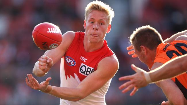 Isaac Heeney is enjoying himself over the break. Picture: Phil Hillyard