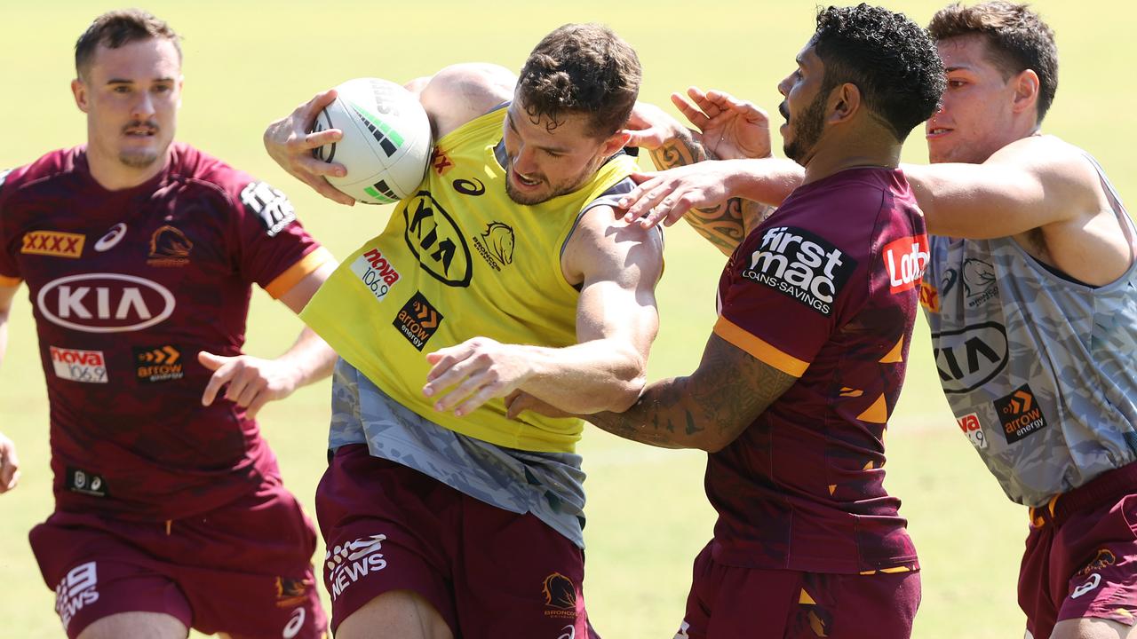 Corey Oates, Brisbane Broncos training, Red Hill. Picture: Liam Kidston