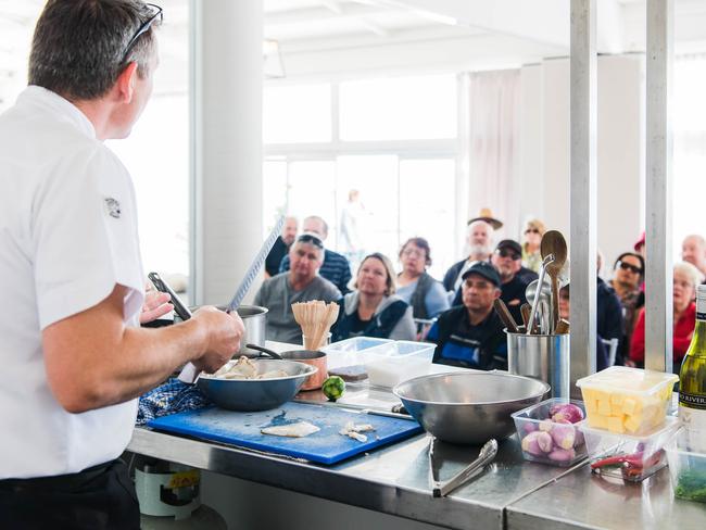 A cooking demonstration by chef Ludovic Poyer. Picture: Supplied