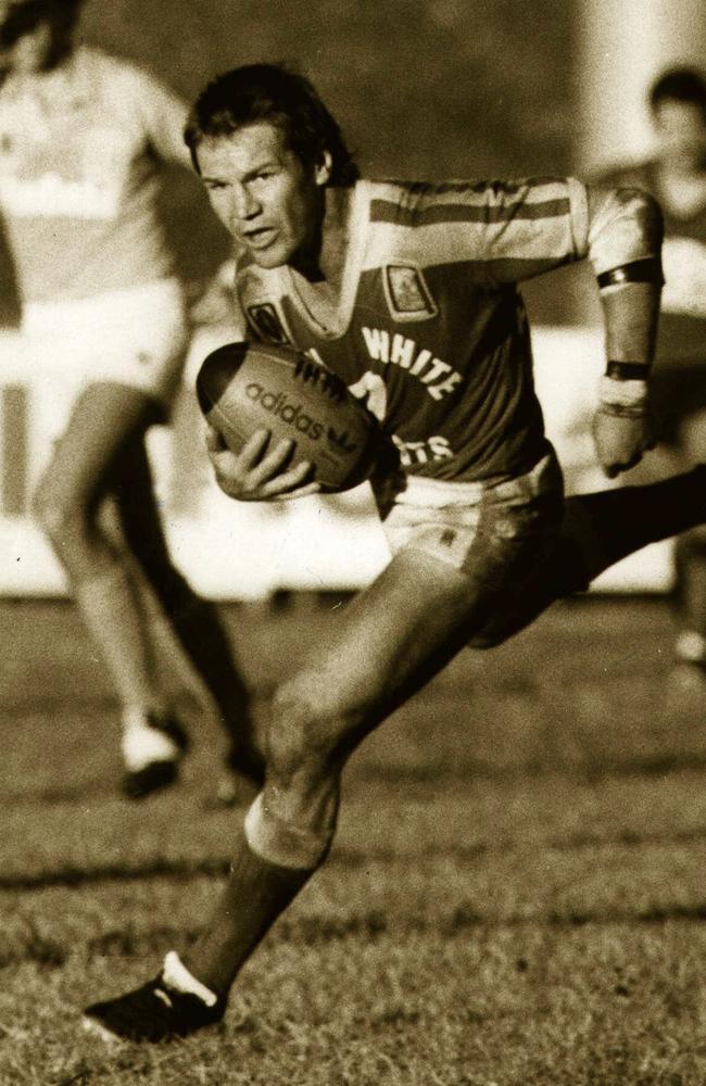 Mark Murray playing for Redcliffe in 1986. Picture: Geoff McLachlan.