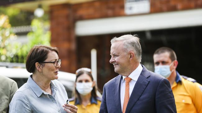 Anthony Albanese and Macquarie MP Susan Templman. Picture: NCA NewsWire/Dylan Robinson