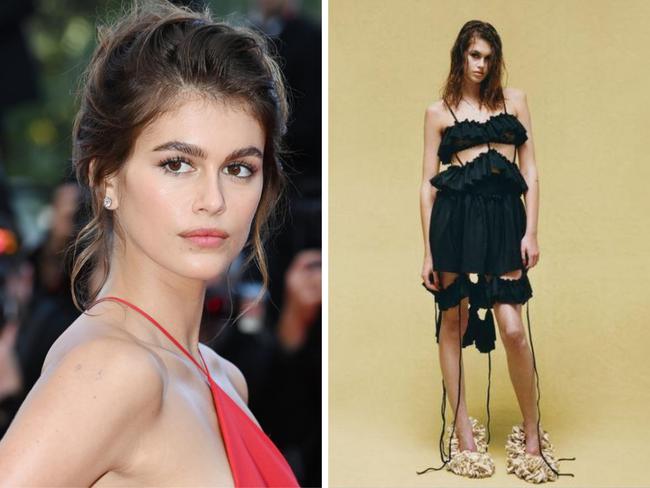 A detail in Kaia Gerber’s outfit from a recent photoshoot has the internet in stitches.