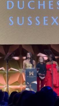 Meghan Markle receives at Women of Vision Award