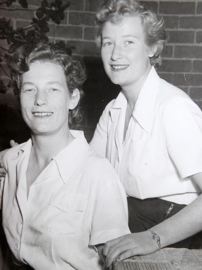 Morna Hyde, nee Pearce, 83, Morna, originally from WA, and two of her sisters captained Australian hockey teams. Pictured with sister Jean. Picture: Karen Dodd