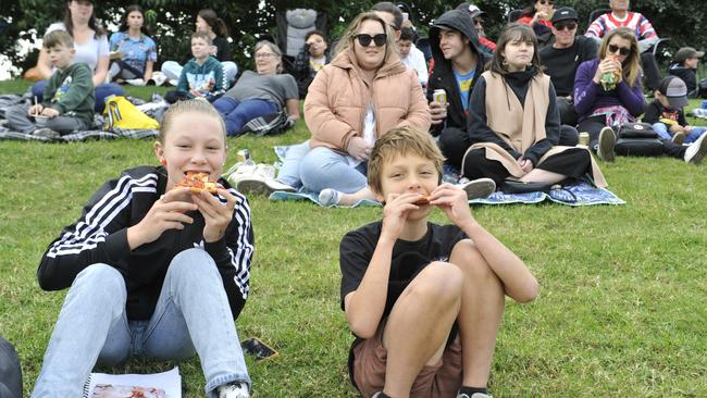Coffs Coast league fans enjoy the atmosphere at the Cronulla Sharks v Gold Coast Titans match at C.ex Stadium Coffs Harbour. Photo: Tim Jarrett