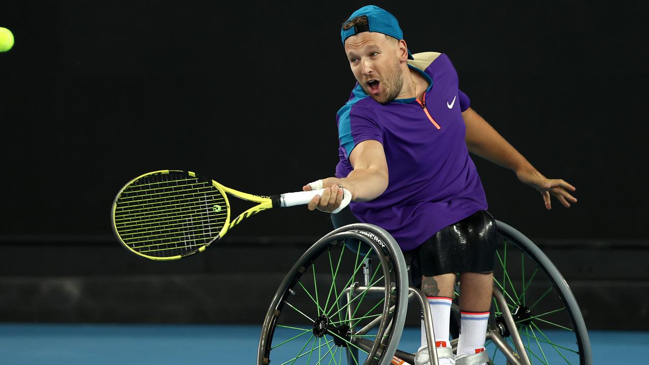 Dylan Alcott had his game face on.