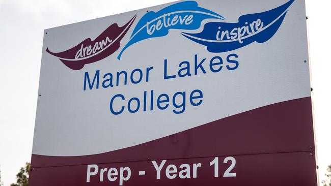 Manor Lakes P-12 College is currently undergoing an $11 million building project. Picture: Sarah Matray