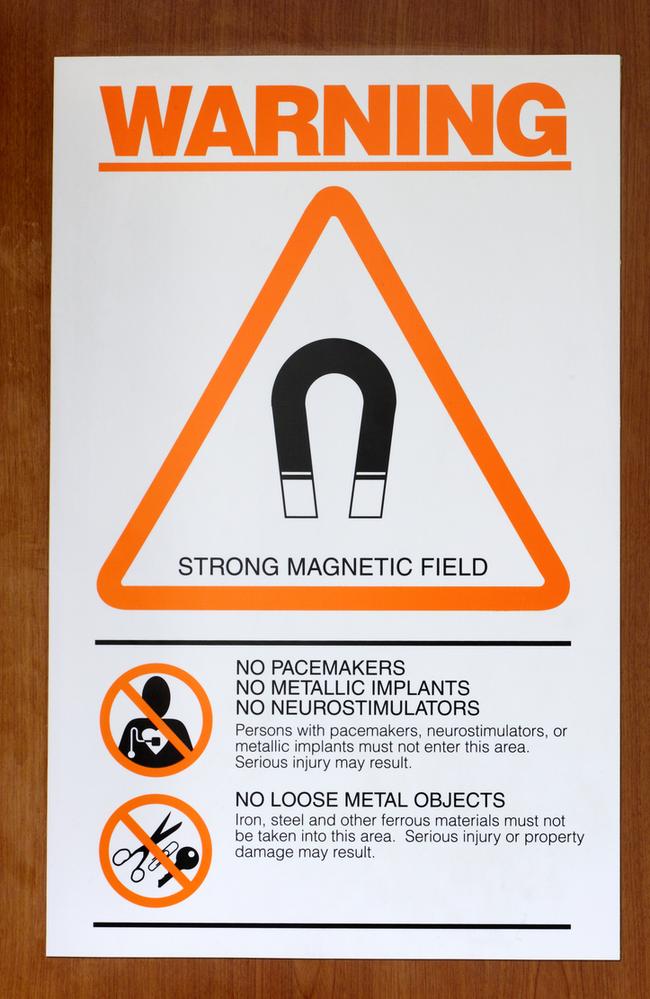 Metals are not permitted in MRI scans due to the dangerous magnetic pull of the machine. Picture: iStock