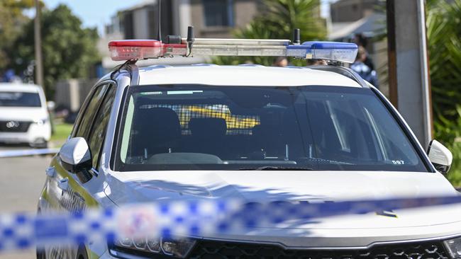 Two police cars were hit in a chase through Mildura. Picture: Mark Brake