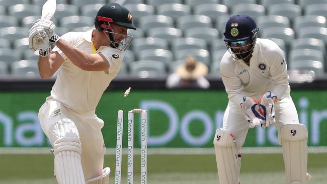 Shaun Marsh threw away his wicket. Picture: AP