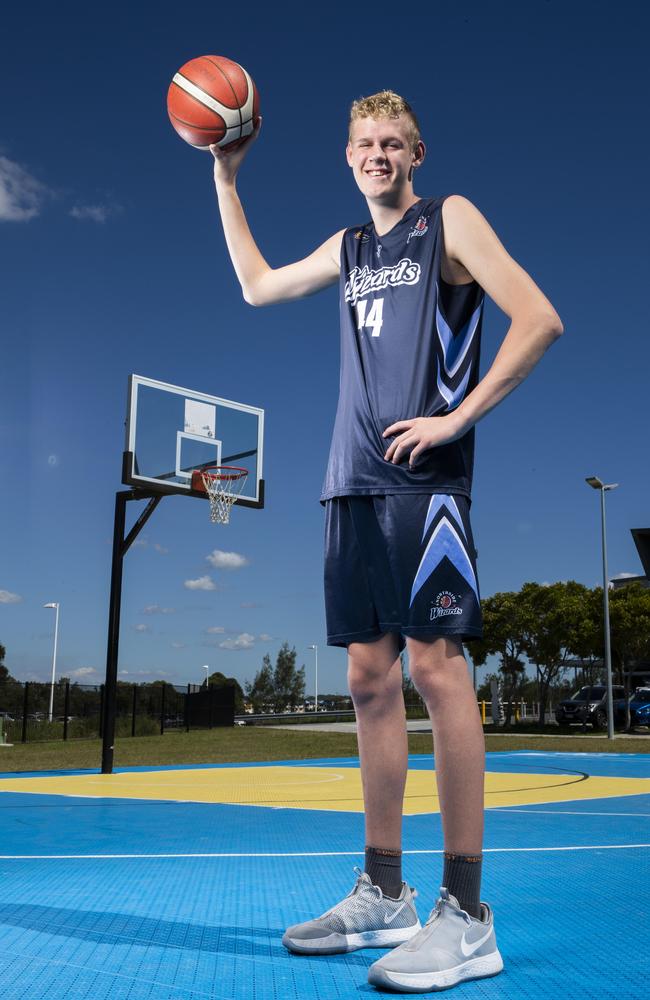 Rocco Zikarsky has already been identified as a future NBA prospect and has been signed up with the AIS. Photo Lachie Millard.