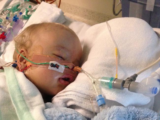 Walter after his liver transplant surgery. Picture: supplied.