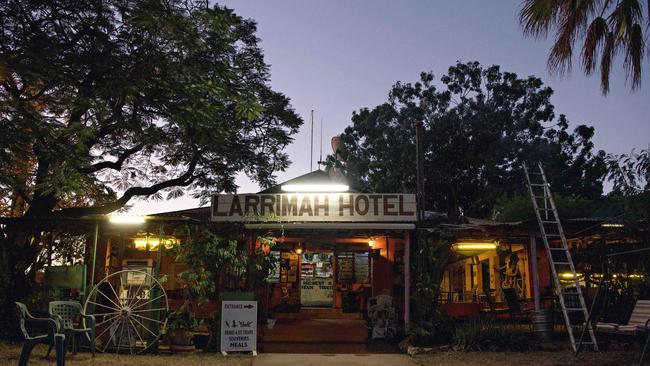 Larrimah’s  Pink Panther Hotel, the town’s only watering hole, sits in the heart of the township 