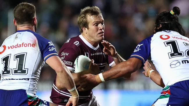 Jake Trbojevic will miss Manly’s crucial clash against the Dragons due to Covid. Picture: Cameron Spencer/Getty Images