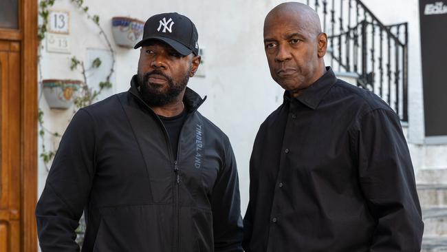 Director Antoine Fuqua and Denzel Washington on location in Atrani for The Equalizer 3. Photo by: Stefano Cristiiano Montesi