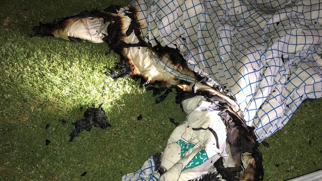 Shay woke to find his mattress on fire between his legs in Aspendale. Picture: Supplied