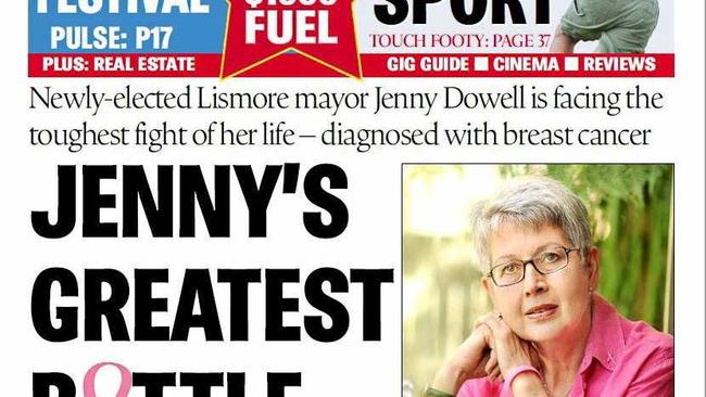 The Northern Star reports Mayor Jenny Dowell&#39;s cancer diagnosis. Picture: Contributed