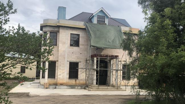 A large Georgian-style home is currently under construction at the Picton farm.