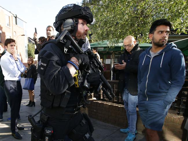 Police and ambulance services said they were responding to an "incident" at Parsons Green underground station. Picture: AFP