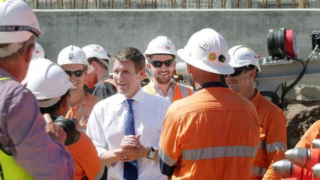 Premier Mike Baird at one of the NorthConnex sites.