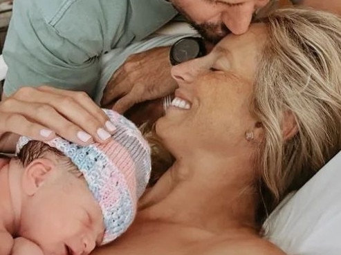 Former netballer Laura Geitz and her husband Mark Gilbride have announced the birth of their fourth child Pippa Goldie Gilbride who will join Barney, Franky and Billie Mae Picture Instagram