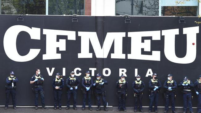 Australia’s building regulator is taking legal action against the CFMMEU. Picture: Andrew Henshaw