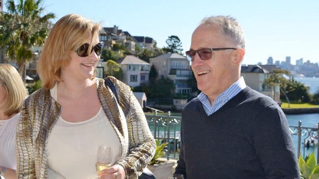 Sally Cray and Malcolm Turnbull. Insiders say she has become his political strategist by default. Picture: Facebook