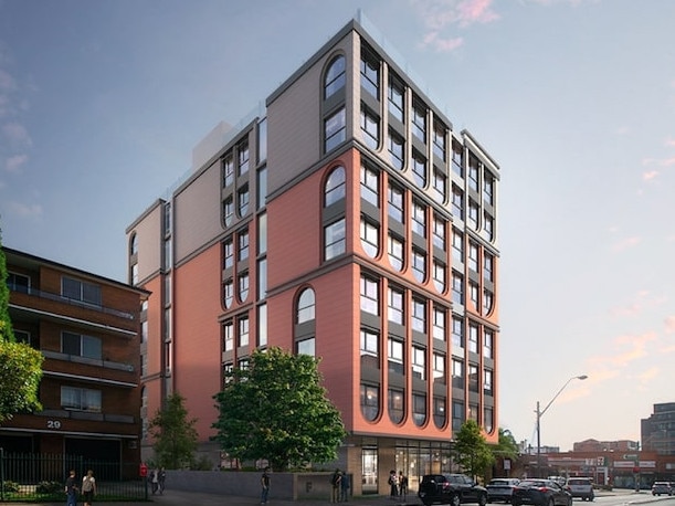 Concept image for a proposed eight-storey university accommodation with cafe on the ground floor. Picture: Supplied