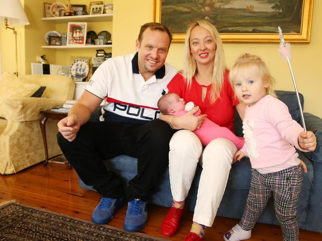 The Molloys – Steve, Alexandra, 32, Stephanie and Stella aren’t letting COVID-19 disrupt their search for their dream home. Picture: Rohan Kelly