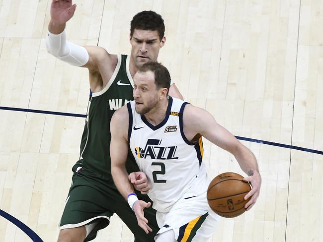 Joe Ingles declared he will be a certain starter for Australia even if the Utah Jazz reach Game 7 of the NBA Finals, which would finish a day before the Olympic Opening Ceremony on July 22. Photo: Alex Goodlett/Getty Images.