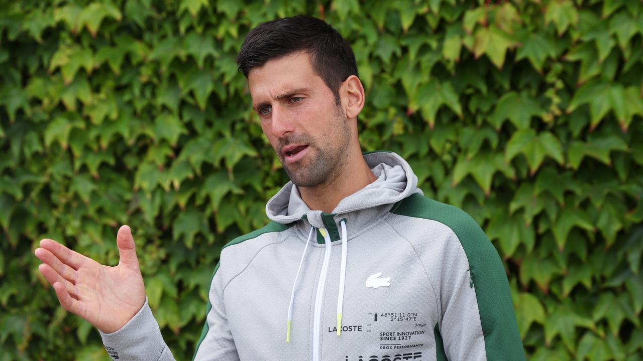 Novak Djokovic doesn’t agreee with Wimbledon’s Russia ban. Picture: Julian Finney/Getty Images