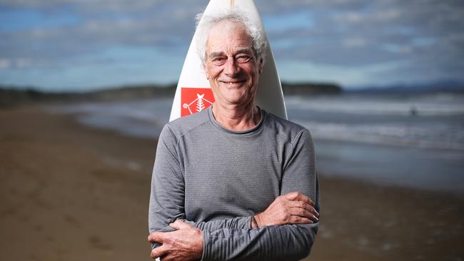 Tasmanian surfer and film director Mick Lawrence. Picture: ZAK SIMMONDS