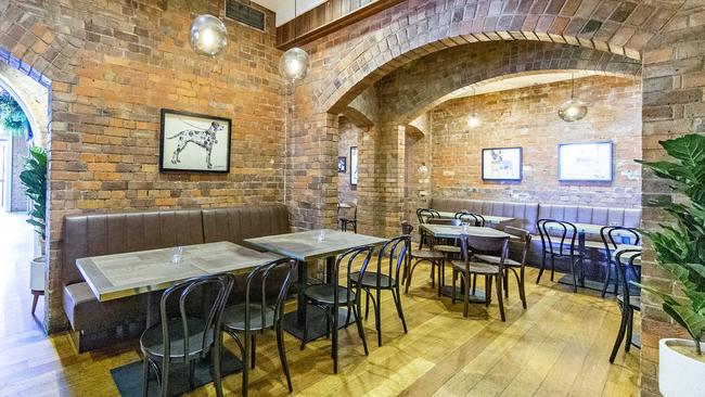 The exposed brick lower level area used to be home to the venue’s poker machines, but it has been returned to the main under cover dining area. Picture: Richard Walker/AAP