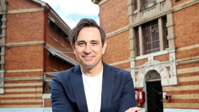 Trent Dalton, author of Boy Swallows Universe, at Boggo Road, the place that inspired his novel. Picture: Photo Steve Pohlner