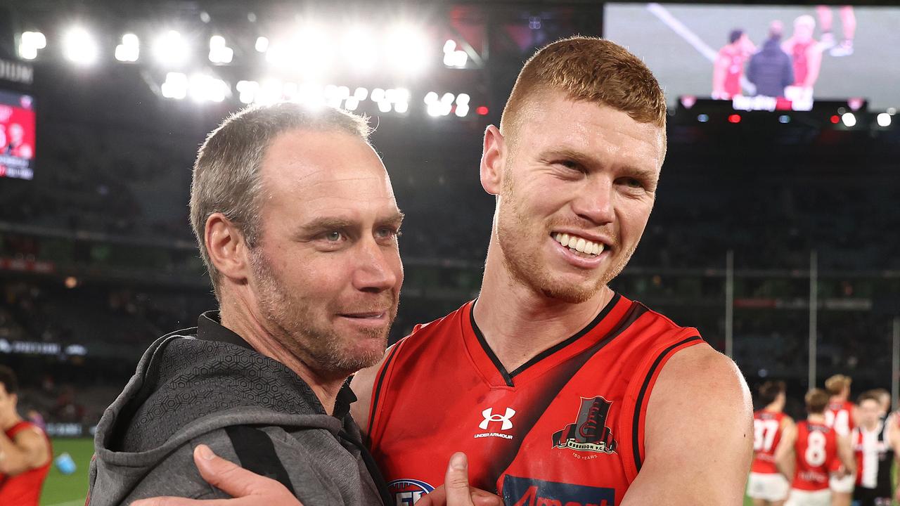 Bombers best and fairest Peter Wright still has some lingering guilt and heartache at his coach Ben Rutten being sacked. Photo by Michael Klein