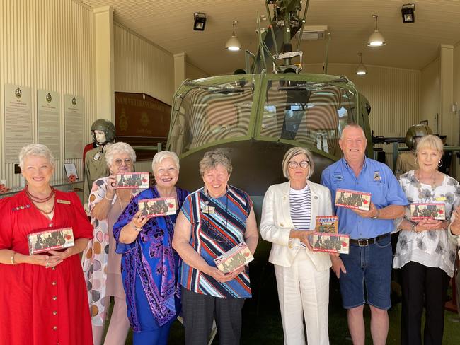 Jan Grosvenor, Jan Milham, Maria Barclay, Helen Adamson, Julie Broome and Diane Carr were among those at Port Pirie RSL to officially announce War Widows Day for South Australia and launch the annual Soldiers’ Biscuit campaign. Picture: Isaac Selby