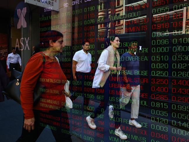 SYDNEY, AUSTRALIA: Newswire Photos- NOVEMBER 07 2023: A general view of the digital boards at the ASX in Sydney as the Reserve Bank meets today to discuss another rate rise. Photo by: NCA Newswire /Gaye Gerard