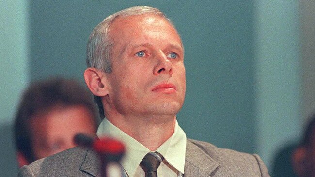 Killer Janusz Walus in court in 1997. Picture: AFP.