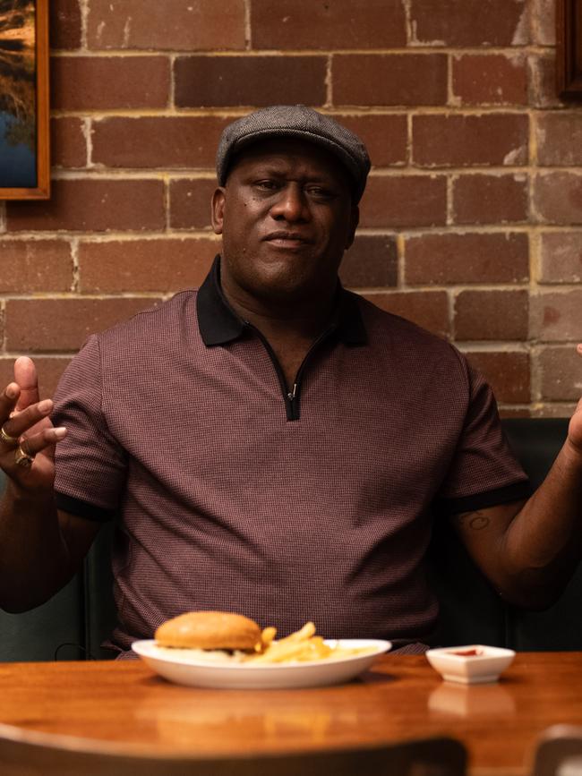 A behind-the-scenes image from Kia's new campaign to launch its new ute to the market. Pictured: Rugby League and Rugby Union icon, Wendell Sailor.