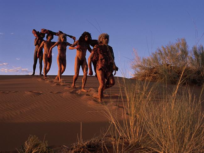 While evidence of ‘fallout’ from the supervolcano has been found at the South Africa camp sites, indications are the human inhabitants continued to thrive. Picture: Walking with Cavement/BBC