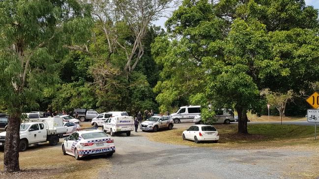 A heavy police presence at Wangetti. Picture: SUPPLIED