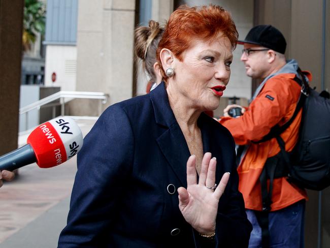 Pauline Hanson was smashed in the Federal Court. Picture: Nikki Short