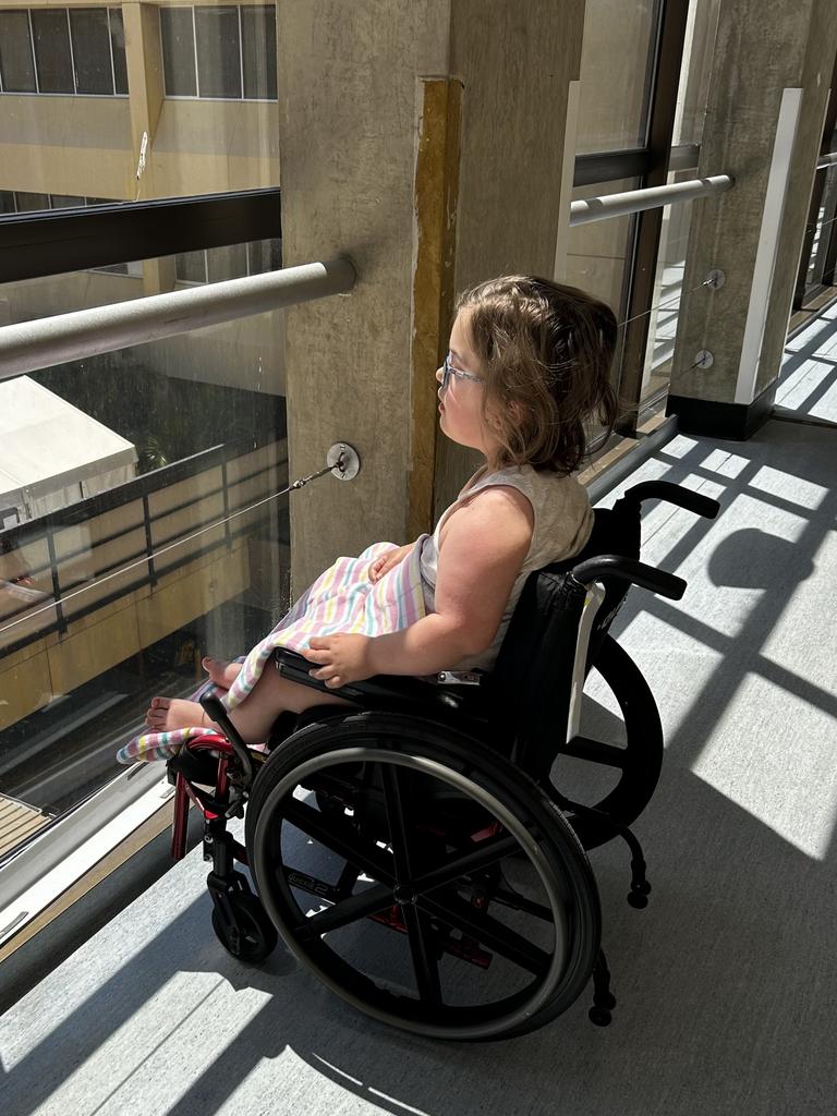 She has undergone two brain surgeries but is still suffering with pain. Picture: Supplied by family