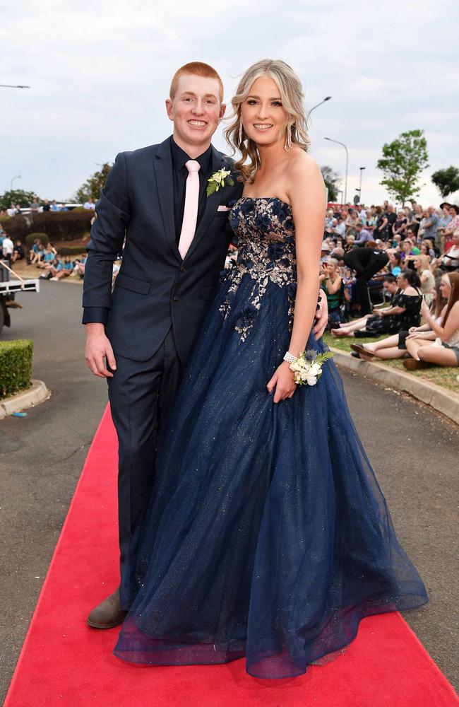 Noah Weis and Brooke Leerentveld at Highfields State Secondary College. Picture: Patrick Woods.