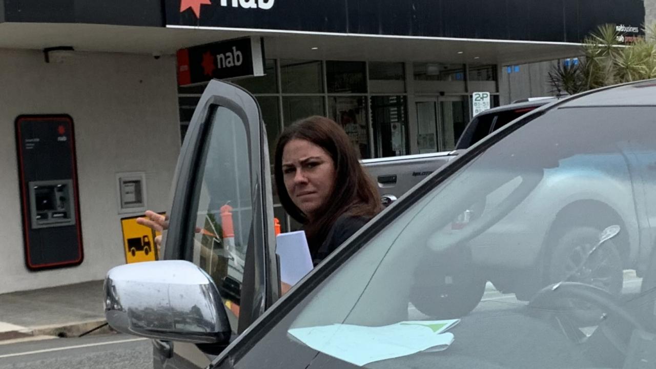 Rebecca Dawn Parnell exits Proserpine Magistrates Court. Picture: Kirra Grimes