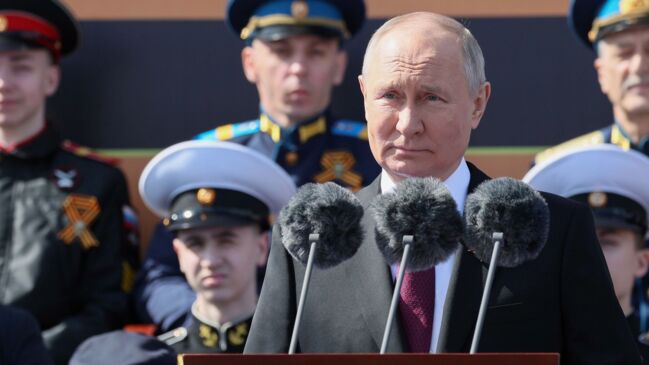 Putin Says ‘Actual War’ Unleashed on Russia in Victory Day Speech