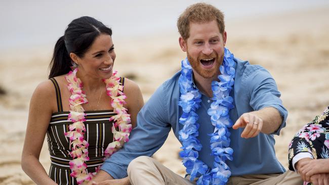 Meghan and Harry’s moment in the sun didn’t last long. Picture: Dominic Lipinski/AP